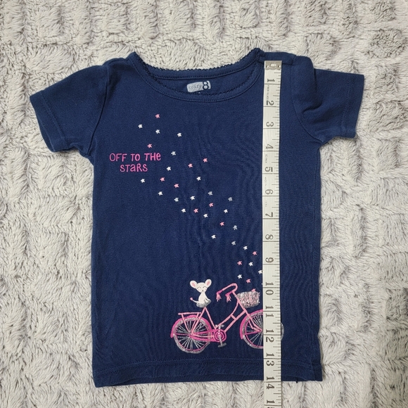 Crazy 8 Off to the Stars Adorable Bicycle Tee - Navy and Pink - Size 2T - Picture 6 of 7